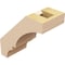 Ekena Millwork 3-inch W x 6-inch D x 6-inch H Balboa Rough Cedar Woodgrain TimberThane Knee Brace, Primed BRCUR03X06X06BOARCPR - alternate 2